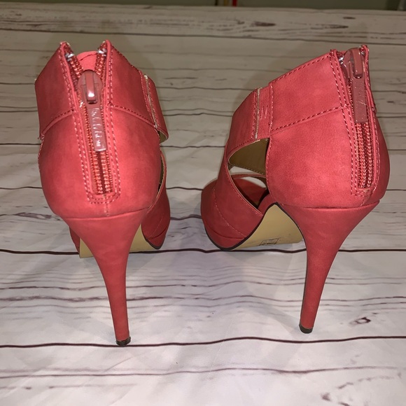 High heel coral shoes - Picture 3 of 4